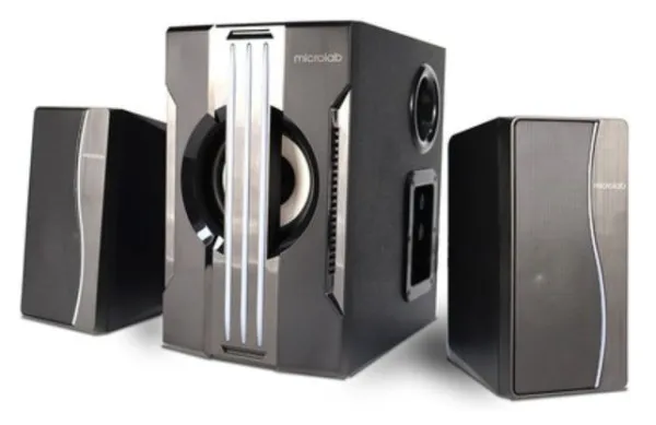 Microlab G200BT Aktivni zvucnici 2.1 25W (15W, 2x5W) 3,5mm, SD, USB, FM, Bluetooth, daljinski, LED Slika 2