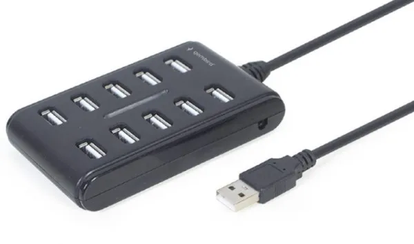 GEMBIRD UHB-U2P10P-01 Gembird 10-port USB 2.0 HUB, black A Slika 3