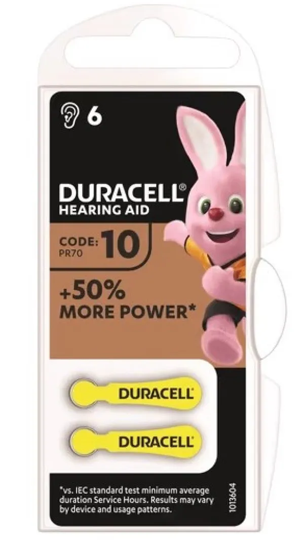 DURACELL Duracell Hearing Aid 10/PR70 1,45V baterija za slusni aparat PAK6 Slika 2