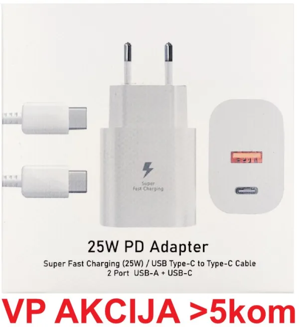 GEMBIRD NPA-AC44 ** Gembird QC3.0 brzi punjac USB-A+ USB-C, + kabl USB-C, 25W DC 5V/3A ili 9V/2,77A (679) Slika 7
