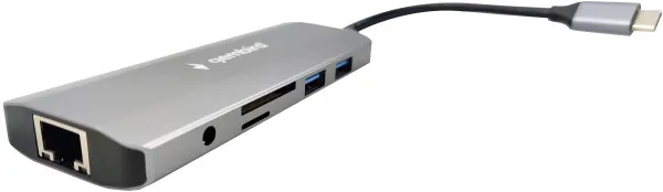 GEMBIRD A-CM-COMBO9-03 ** Gembird USB Type-C 9in1 multi-port adapter USB-C+HUB+HDMI+PD+card+RJ45 Gbit (2159) Slika 1