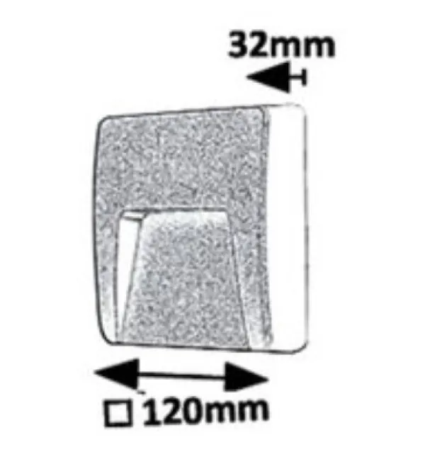 Zidna lampa trento 3W crna (8894) Slika 2