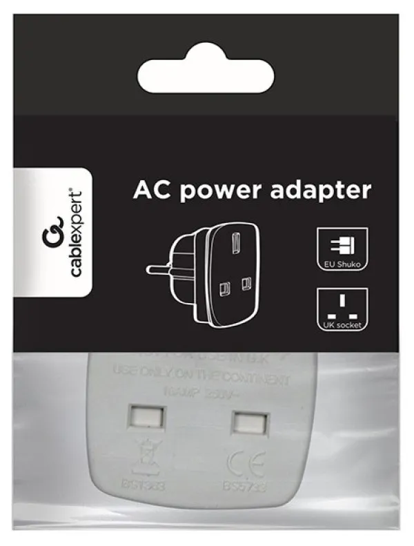 GEMBIRD Travel adapter A-AC-UKEU-001 Gembird UK na EU suko 7.5A Slika 1