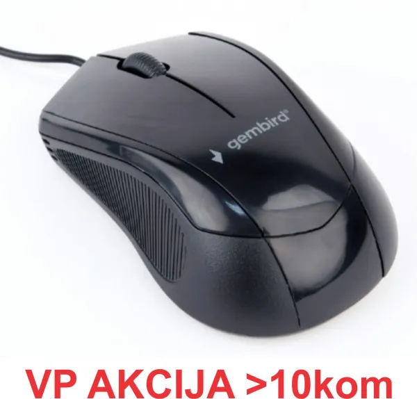 GEMBIRD MUS-3B-02 ** Gembird Opticki mis 1000Dpi 3-button black 105mm USB (237) Slika 3