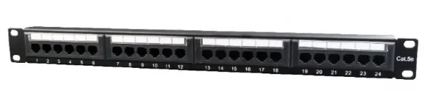 GEMBIRD NPP-C524CM-001 Gembird Cat.5E 24 port patch panel with rear cable management Slika 1