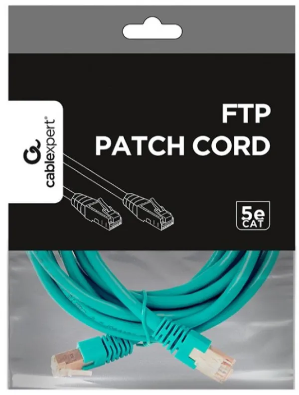GEMBIRD PP22-2M/G Gembird Mrezni kabl FTP Cat5e Patch cord, 2m green Slika 2