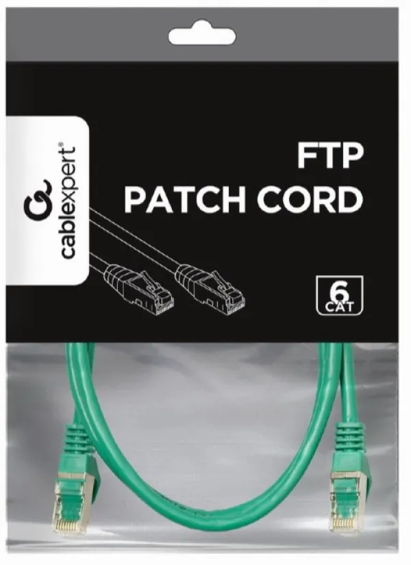 GEMBIRD PP6-1M/G Gembird Mrezni kabl, CAT6 FTP Patch cord 1m green Slika 2