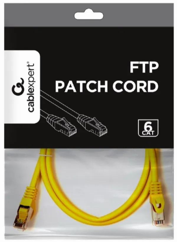 GEMBIRD PP6-1M/Y Gembird Mrezni kabl, CAT6 FTP Patch cord 1m yellow Slika 1