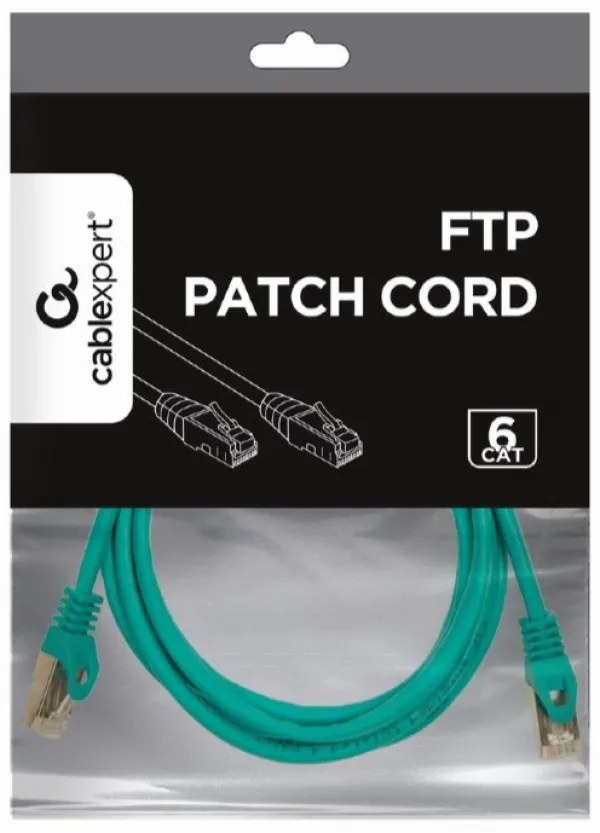 GEMBIRD PP6-2M/G Gembird Mrezni kabl, CAT6 FTP Patch cord 2m green Slika 1
