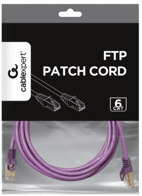 GEMBIRD PP6-3M/V Gembird Mrezni kabl, CAT6 FTP Patch cord 3m purple Slika 1