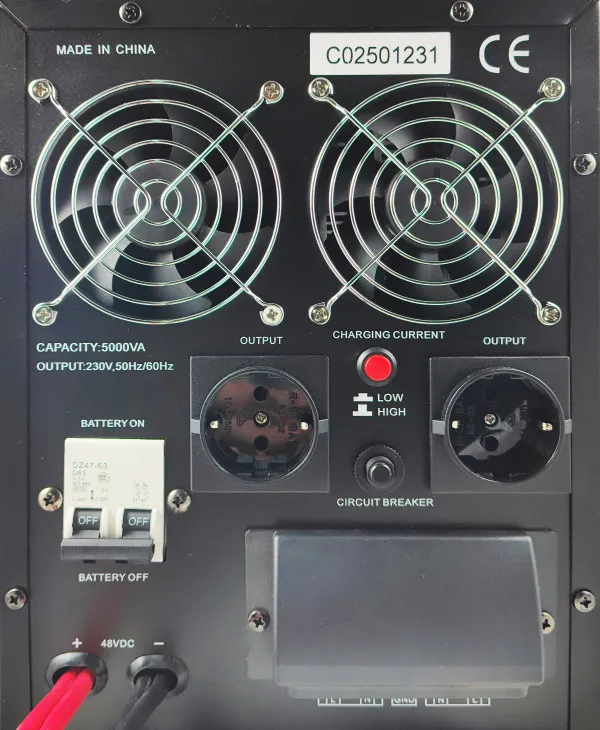 GEMBIRD UPS-PSW-5000VA GMB LONG, cist sinusni pretvarac sa produzenom autonomijom 3500W-220V/48V Slika 4