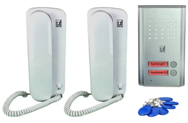 Teh Tel Zicni interfon sa RFID citacem SUPER STRONG 2, dve unutrasnje slusalice Slika 2