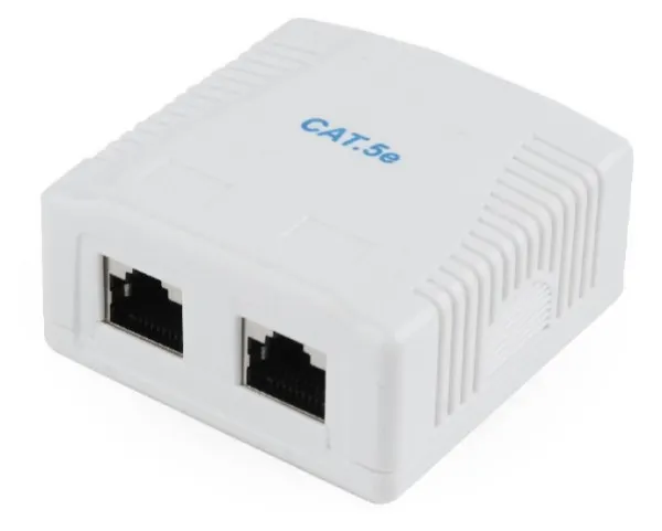 GEMBIRD NCAC-2F5E-01 Gembird CAT5E FTP kutija za površinsku montažu sa 2 porta za RJ45 Slika 2