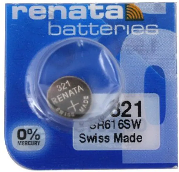 RENATA Renata baterija 321 1,55V Srebro oksid dugme baterija za SAT, Pakovanje 1kom Slika 1