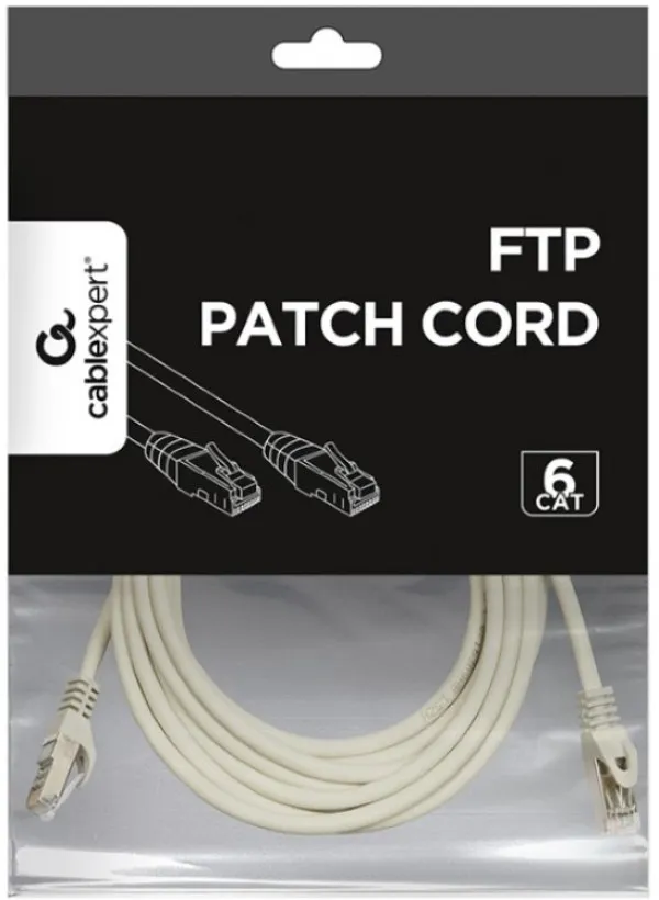 GEMBIRD PP6-5M/W Gembird Mrezni kabl, CAT6 FTP Patch cord 5m Beli Slika 1