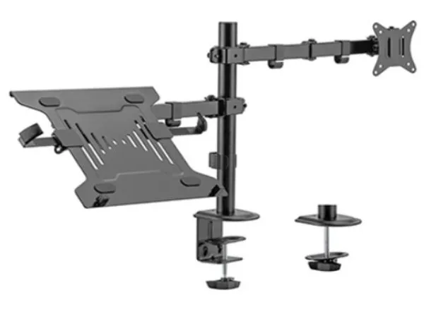 GEMBIRD MA-DA-03 Gembird Podesivi stoni drzac za monitor tilt, 17-32 max.9kg + nosac za laptop Slika 1