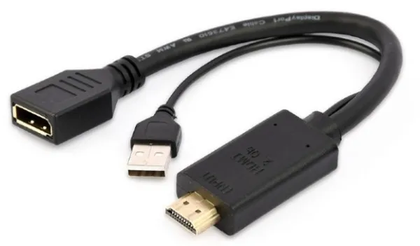GEMBIRD A-HDMIM-DPF-01 Gembird Active 4K HDMI to DisplayPort adapter, black A Slika 4