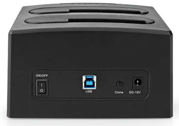 NEDIS HDDUDB3210BK Nedis USB 3.2 DUPLI docking station za 2.5/3.5 SATA hard diskove, Kloniranje max 8TB Slika 3