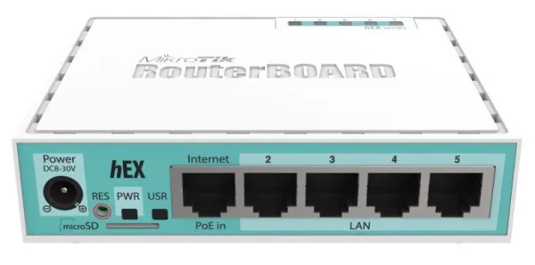 MikroTik RB750Gr3 heX 5xGigabit, Dual Core 880MHz CPU, 256MB RAM, USB, microSD, RouterOS L4 MT023 Slika 2