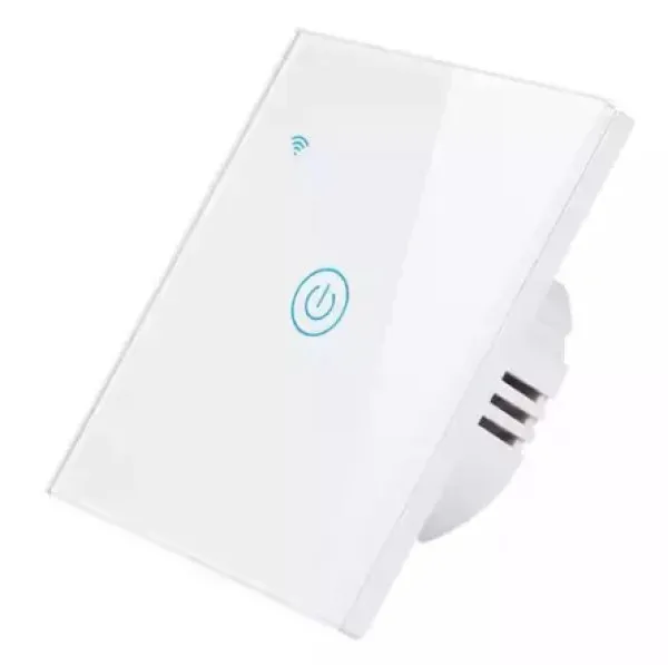 GEMBIRD TUYA-SMART-1 GANG-RSH-SP001 GMB WiFi  switch Alexa google home tempered glass touch Wireles remoteV2 Slika 2