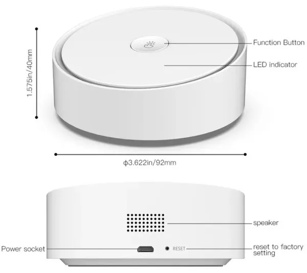 GEMBIRD ZIGBEE-GATEWAY-GW012 GembirdRSH Smart Multi-mode Gateway WiFi Bluetooth Mesh Hub glasovna kontrola Slika 3