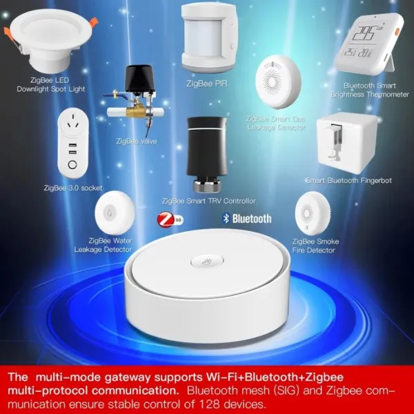 GEMBIRD ZIGBEE-GATEWAY-GW012 GembirdRSH Smart Multi-mode Gateway WiFi Bluetooth Mesh Hub glasovna kontrola Slika 2