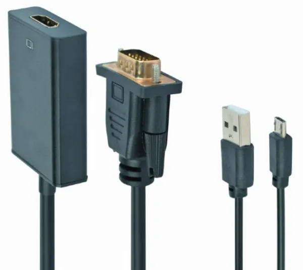 GEMBIRD A-VGA-HDMI-01 Gembird VGA to HDMI and audio cable, single port, black WITH AUDIO Slika 6