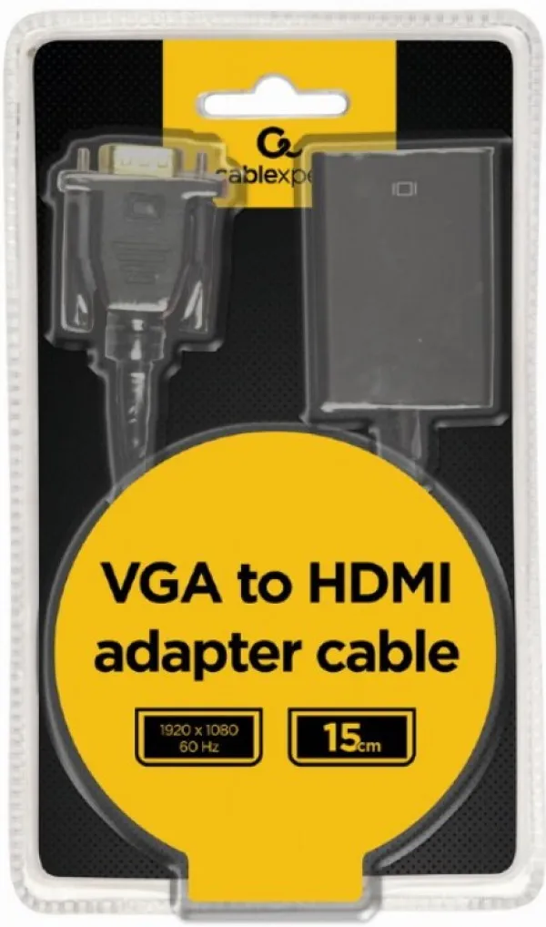 GEMBIRD A-VGA-HDMI-01 Gembird VGA to HDMI and audio cable, single port, black WITH AUDIO Slika 2