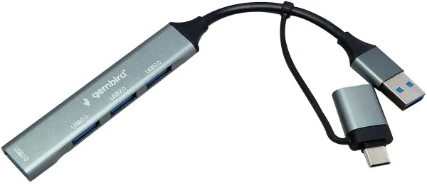 GEMBIRD UHB-U3P4-06 ** Gembird HUB Type-A+C to 3*USB2.0 + 1*USB3.0 Aluminum (287) Slika 5