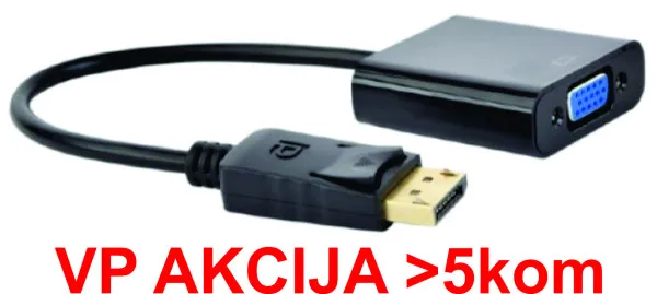 GEMBIRD A-DPM-VGAF-03 ** Gembird DisplayPort to VGA adapter cable, BLACK (381) Slika 2