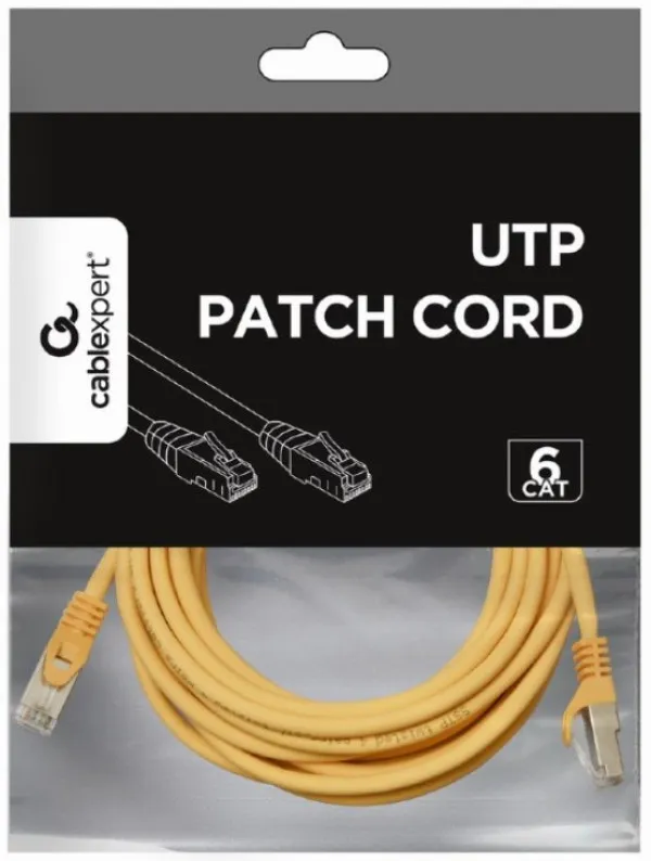 GEMBIRD PP6U-3M/Y Gembird Mrezni kabl, CAT6 UTP Patch cord 3m yellow Slika 2
