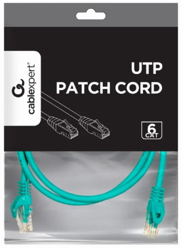 GEMBIRD PP6U-2M/G Gembird Mrezni kabl, CAT6 UTP Patch cord 2m green Slika 1