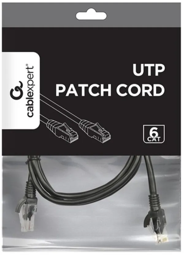 GEMBIRD PP6U-1M/BK Gembird Mrezni kabl, CAT6 UTP Patch cord 1m black Slika 3
