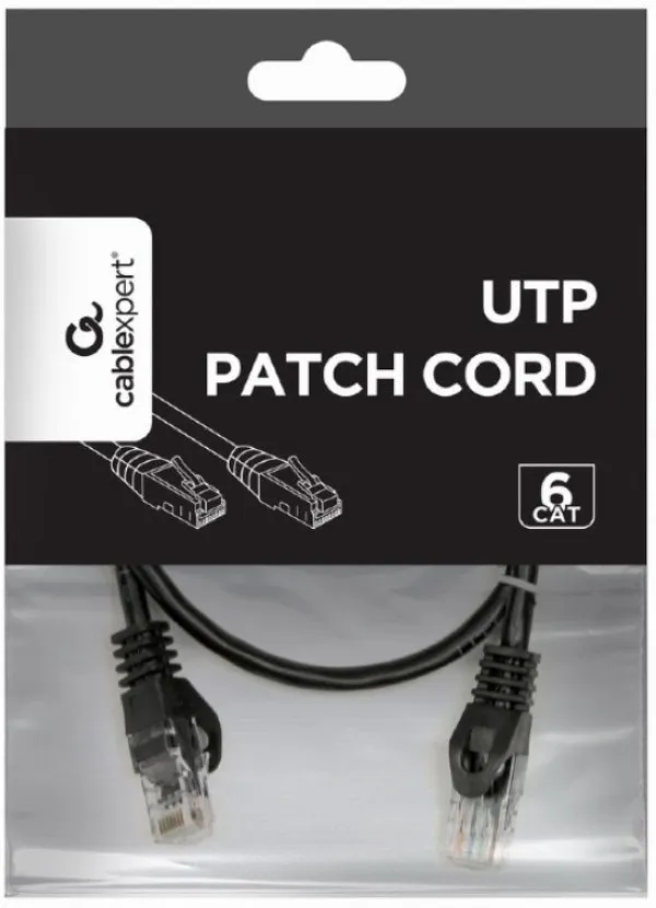 PP6U-0.5M/BK Gembird Mrezni kabl, CAT6 UTP Patch cord 0.5m black Slika 3
