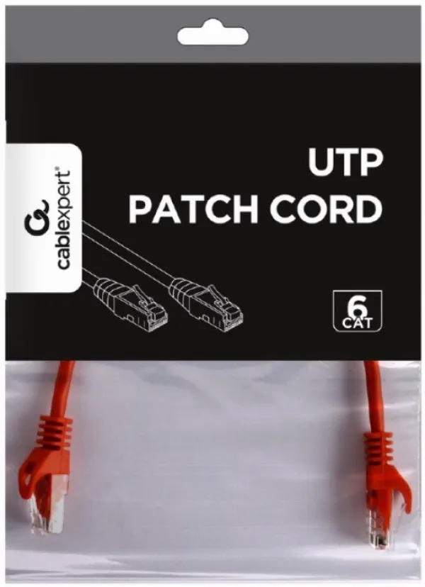 PP6U-0.25M/R Gembird Mrezni kabl, CAT6 UTP Patch cord 0.25m red Slika 3