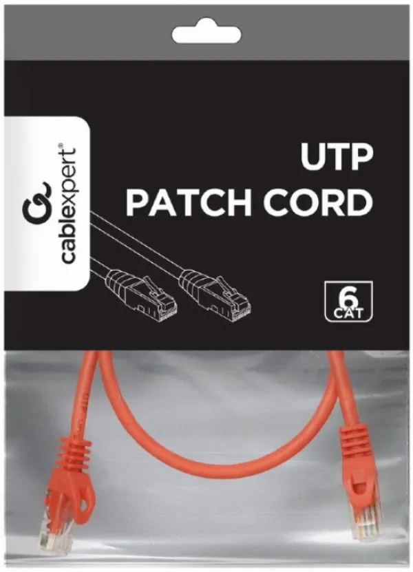 GEMBIRD PP6U-0.5M/R Gembird Mrezni kabl, CAT6 UTP Patch cord 0.5m red Slika 1
