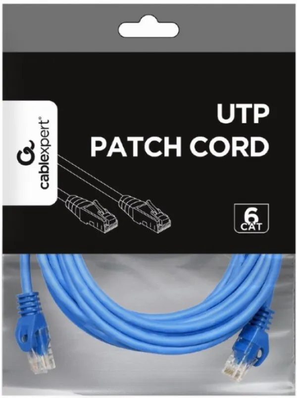GEMBIRD PP6U-3M/B Gembird Mrezni kabl, CAT6 UTP Patch cord 3m blue Slika 1