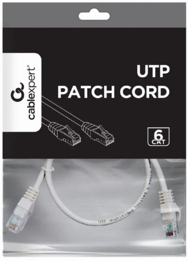GEMBIRD PP6U-0.5M Gembird Mrezni kabl, CAT6 UTP Patch cord 0.5m grey Slika 1