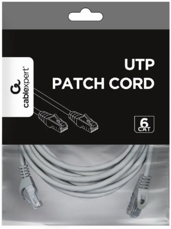 GEMBIRD PP6U-5M Gembird Mrezni kabl, CAT6 UTP Patch cord 5m grey Slika 1
