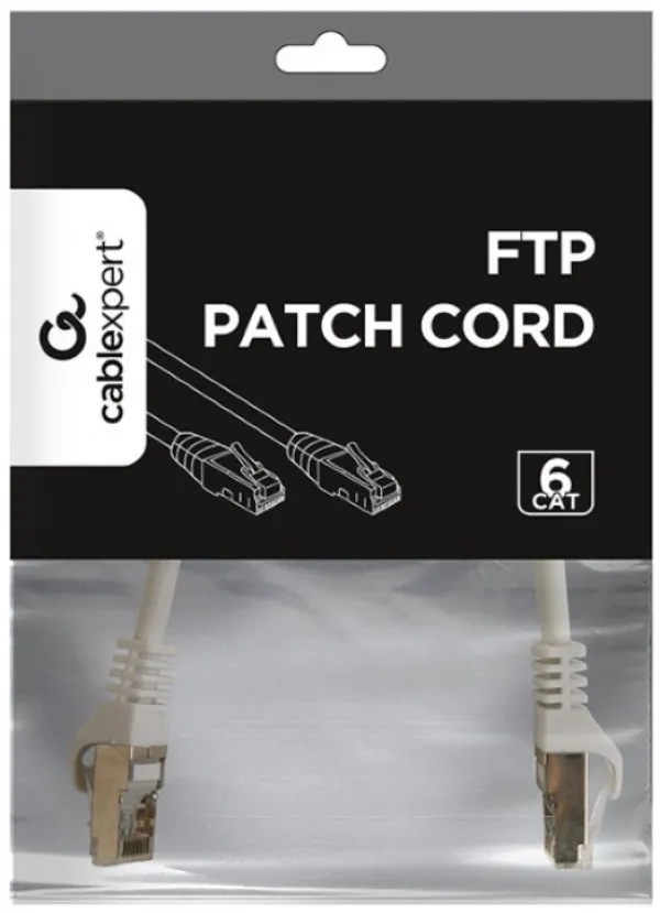 GEMBIRD PP6-0.25M/W Gembird Mrezni kabl, CAT6 FTP Patch cord 0.25m white Slika 4