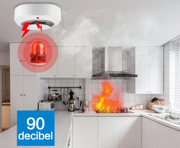 GEMBIRD SMART-SMOKE Gembird ZIGBEE Wifi pametni senzor detektor dima 80DB alarm pozara Slika 1