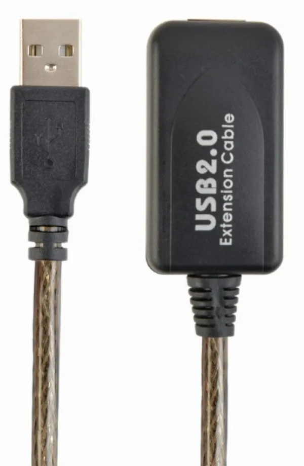 GEMBIRD UAE-01-10M Gembird USB 2.0 active extension cable, black color, bulk package, 10m Slika 5