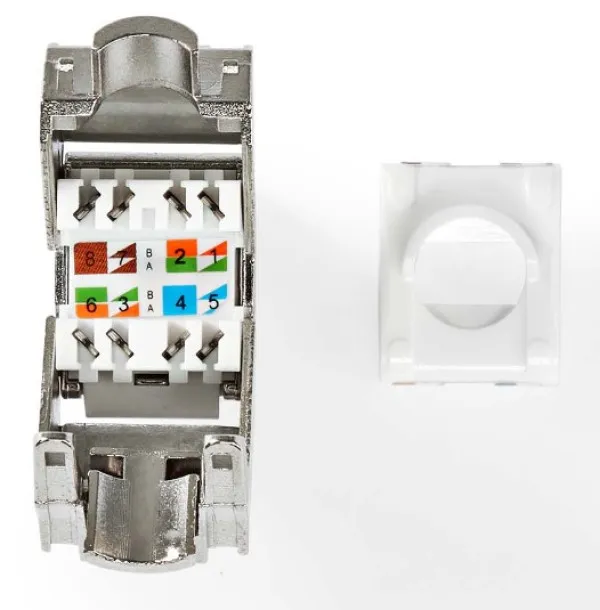 NEDIS CCGB89740ME Keystone, CAT7, RJ45 Female, SFTP, Metal Slika 3