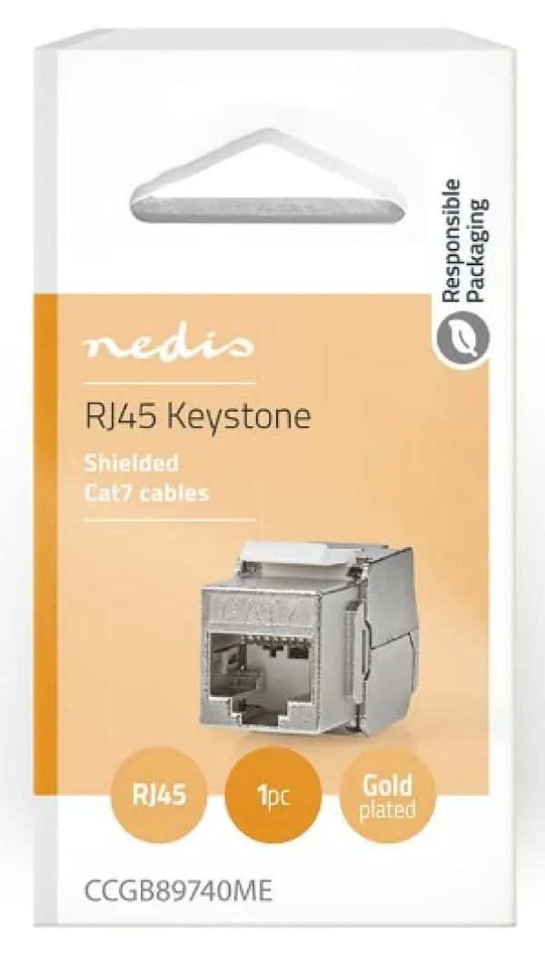 NEDIS CCGB89740ME Keystone, CAT7, RJ45 Female, SFTP, Metal Slika 4