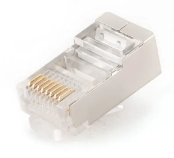 GEMBIRD PLUG5SP/10 Gembird shielded modular 30u gold plated LAN konektor CAT5 FTP SFTP RJ45 (pak.10kom) Slika 2