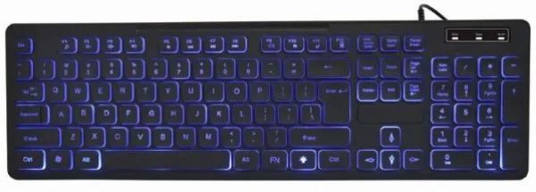 GEMBIRD KB-UML3-02 Gembird LED multimedijalna tastatura sa pozadinskim osvetljenjem, US layout USB Slika 3