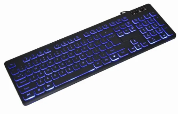 GEMBIRD KB-UML3-02 Gembird LED multimedijalna tastatura sa pozadinskim osvetljenjem, US layout USB Slika 2