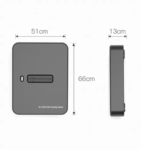 GEMBIRD DD-U3M2 Gembird Desktop USB Type-C M.2 SATA & NVME SSD drive docking station, black Slika 1