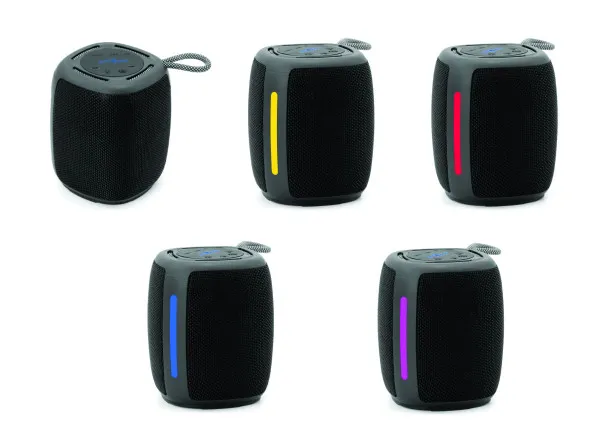 GEMBIRD SPK-BT-LED-03-BK Gembird Portable RGB LED Bluetooth speaker 5W, BT, FM, TF, USB, Handsfree, black Slika 1