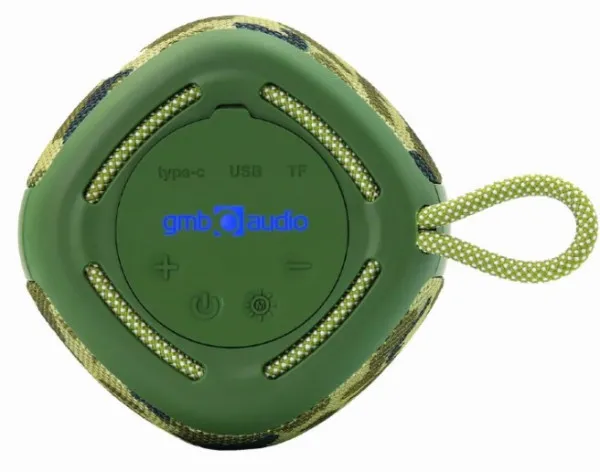 GEMBIRD SPK-BT-LED-03-CM Gembird Portable RGB LED Bluetooth speaker 5W, BT, FM, TF, USB, Handsfree, camo Slika 4